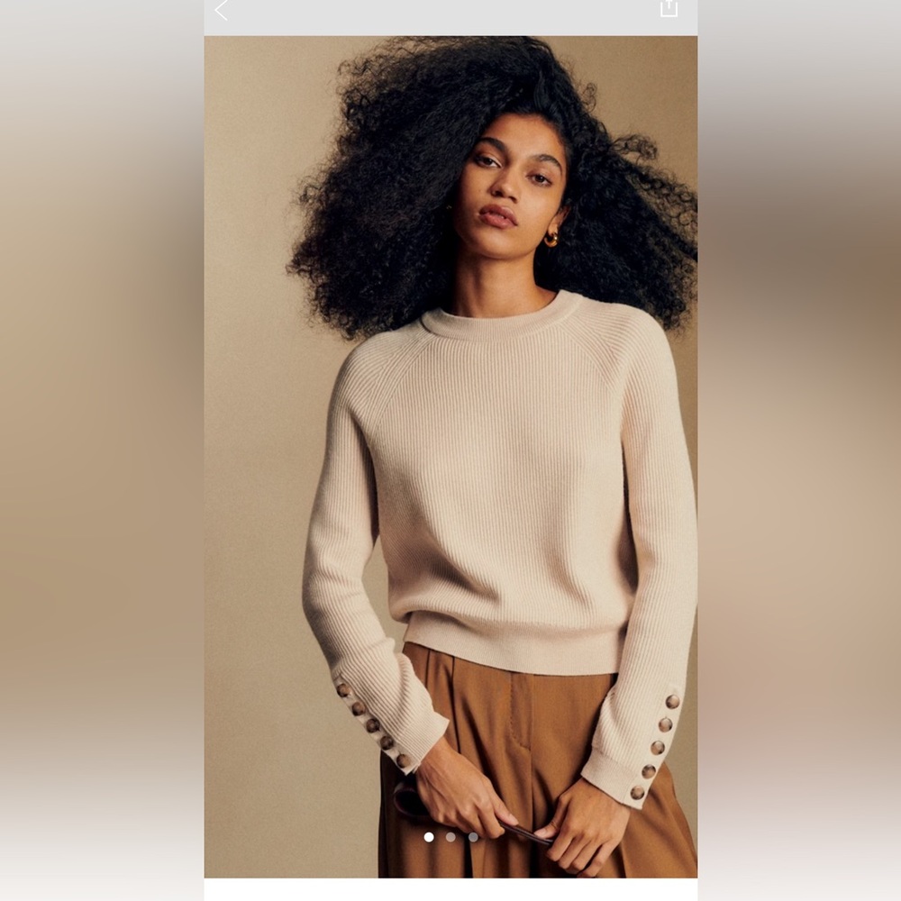 NWT Sezane Sami Jumper Natural - Size M